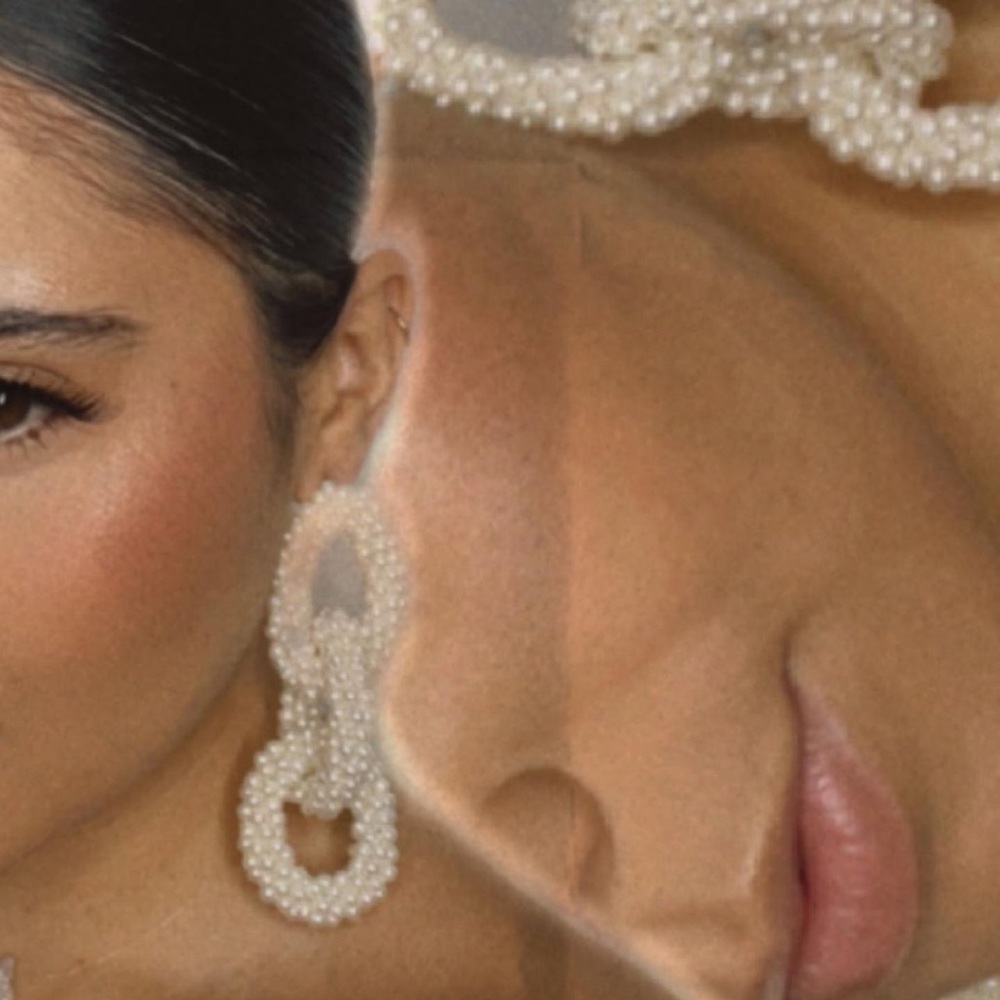 Kvs Pearl Linked Chain Earring